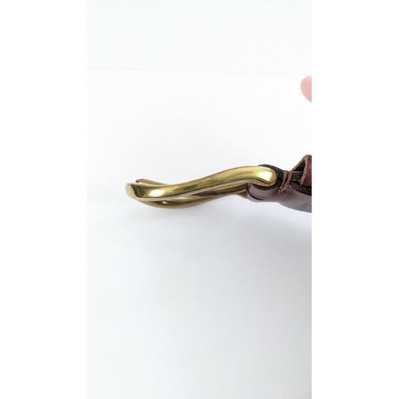 LRL Dark Brown Burgundy Genuine Leather Belt 36-40 In Lauren Ralph Lauren 38 In main image 4